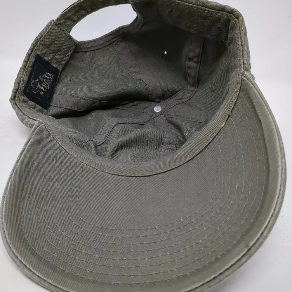 J Hats NC Zoological Society Metal Medallion Green Baseball Cap One Size Hat